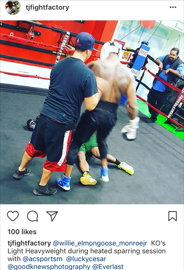 MONROE JR KO’ing LIGHT-HEAVYWEIGHTS IN SAUNDERS TRAINING CAMP