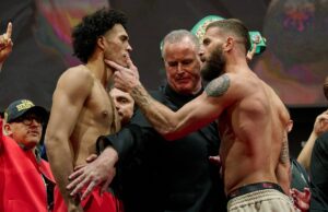 More Face-off Fury: Benavidez, Plant get into altercation after stepping off scale.