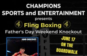 Champions Sports And Entertainment Presents Inaugural Fight Card on Saturday, June 17th at Bally’s Atlantic City