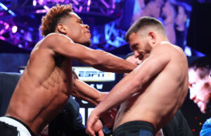 Opening Shove: Haney pushes Lomachenko at staged weigh-in