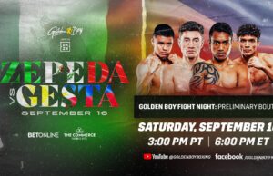LIVE FIGHTS: GOLDEN BOY FIGHT NIGHT: WILLIAM ZEPEDA VS. MERCITO GESTA PRELIMINARY BOUTS