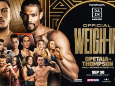 VIDEO: Jai Opetaia vs Jordan Thompson Weigh In