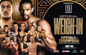 VIDEO: Jai Opetaia vs Jordan Thompson Weigh In