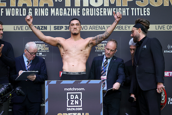 Opetaia v Thompson Weigh In