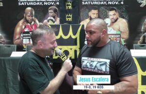 VIDEO: Undefeated Heavyweight Jesus Escalera talk about fight with Jonathan Guidry