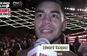 VIDEO: Edward Vazquez Talks after KO over Kenneth Taylor