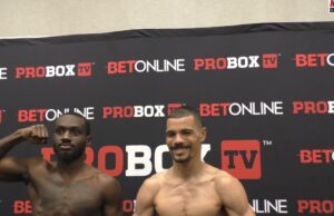 VIDEO: Pro Box Weigh In (Ricardo Salas vs Kent Cruz) for April 5th card in Philadelphia
