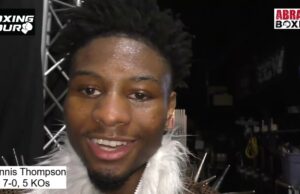 Undefeated super bantamweight Dennis Thompson talks about his 44 second KO over Tristan Lackey at the 2300 Arena in Philly