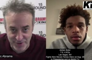 VIDEO: Undefeated Adrien Boler Speaks on August 29th fight against Nick Steven Torres-Otero