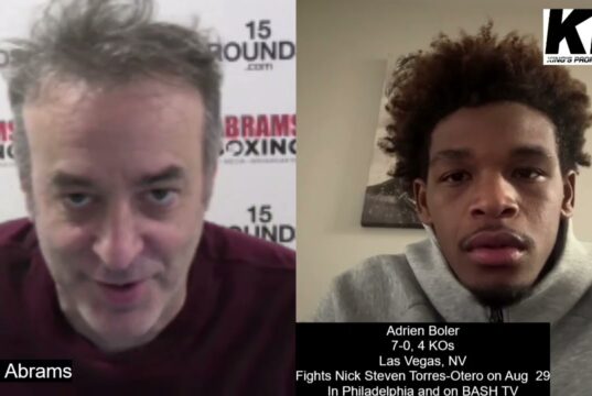 VIDEO: Undefeated Adrien Boler Speaks on August 29th fight against Nick Steven Torres-Otero